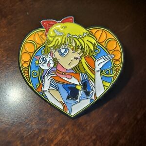 Sailor Moon Heart Enamel Pin - Colorful Anime Charm